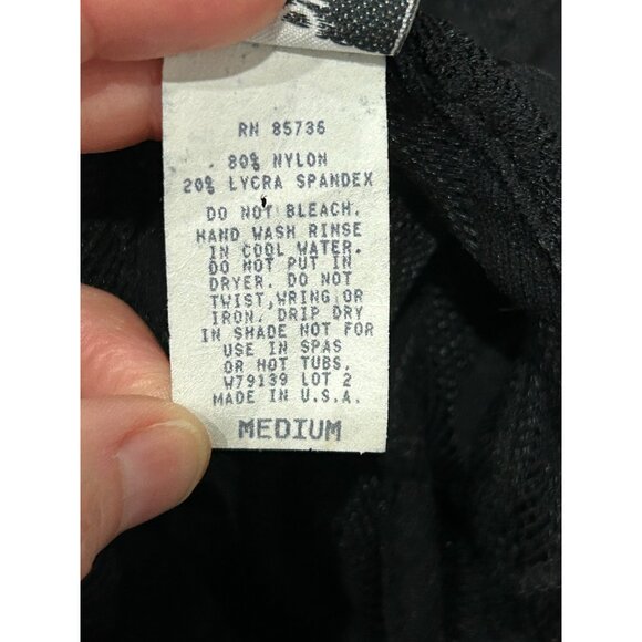 Bill Blass Swim Sheer Black Textured Maxi Dress Sleeveless Medium - Picture 6 of 8